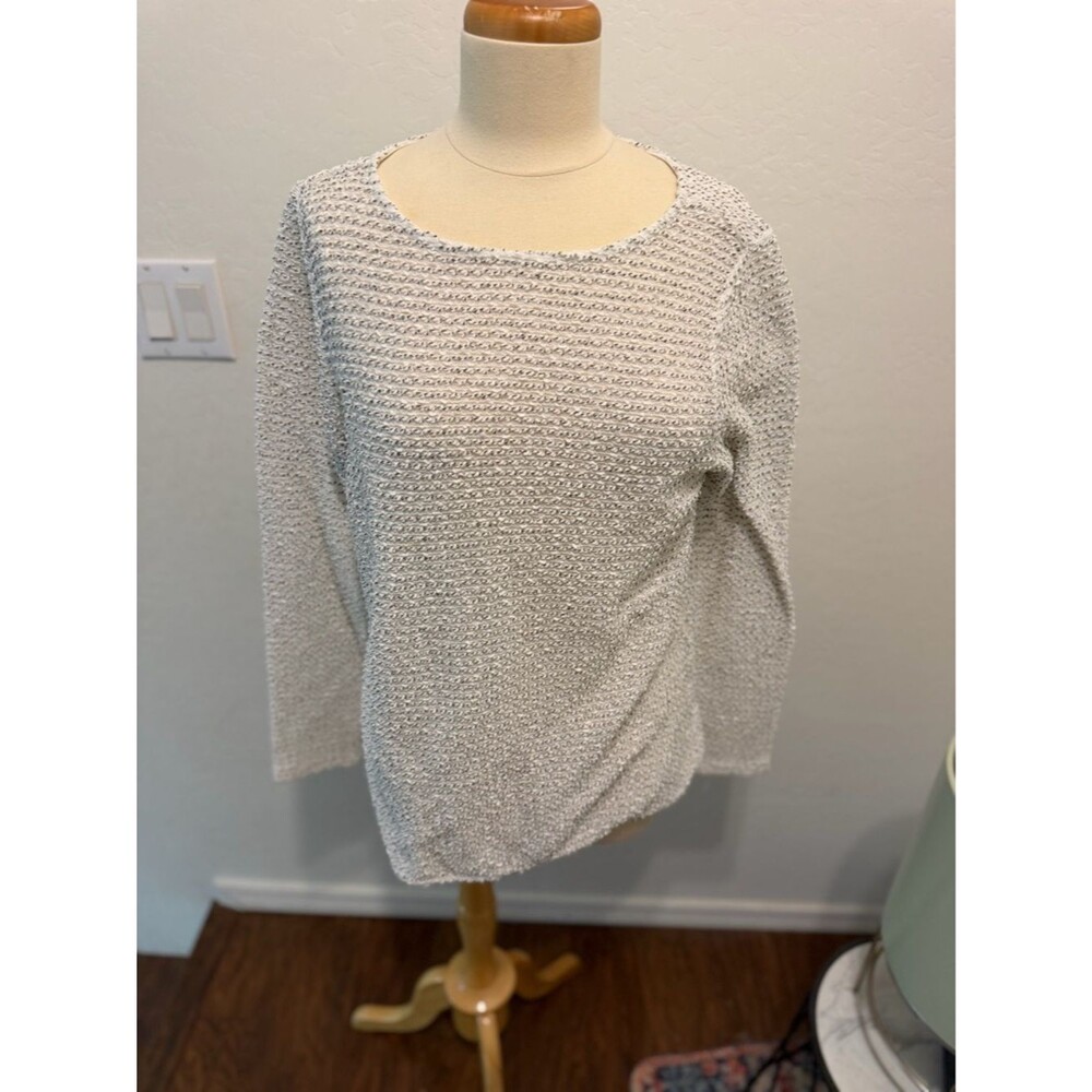 H&M White Open-Knit Sweater Top